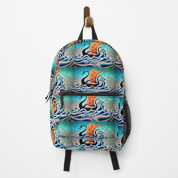 Item preview, Viking ship [Abstract] with orange sail designed and sold by Malc Sutherland.