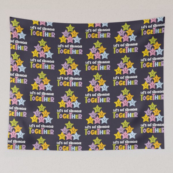 Item preview, Let's Get Stronger Together Star Pyramid designed and sold by VicEllisArt.