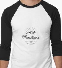 mountains transparent Men's Baseball ¾ T-Shirt