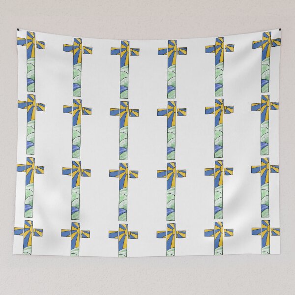 Item preview, Psalm 23 Winter Scene in a cross designed and sold by NeedlingGod.