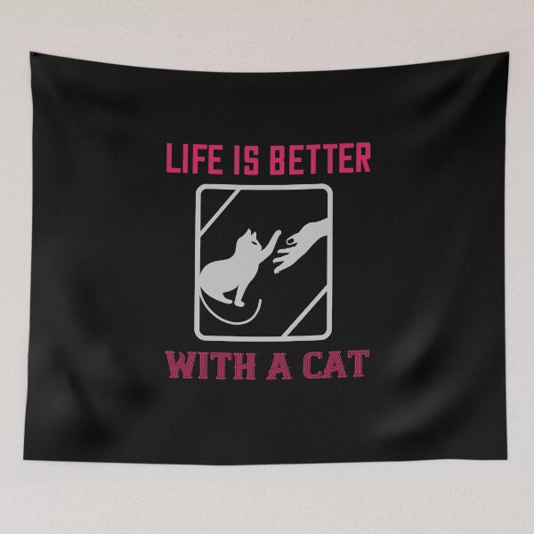 Item preview, life is better with a cat designed and sold by Vanditdesigns.