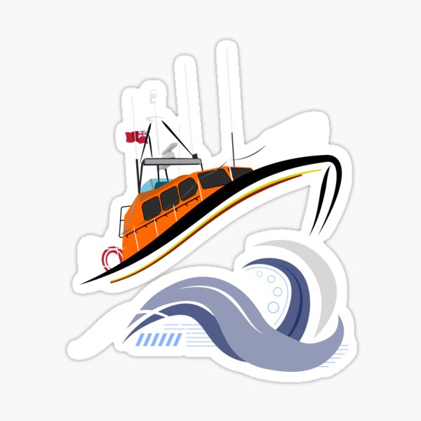 Artikel-Vorschau von RNLI Rettungsboot in rauer See, designt und verkauft von Ben Nolan.