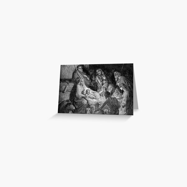 Gustave Dore illustration of the Nativity. Greeting Card