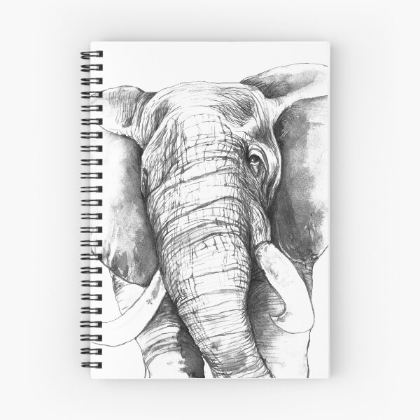 Item preview, front ink elephant drawing designed and sold by maicagonzalez.