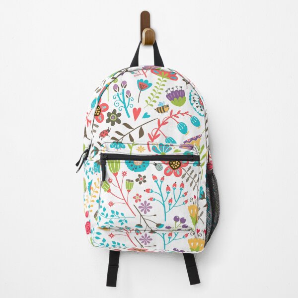 Item preview, Cute pattern of colorful hand-drawn summer flowers designed and sold by colourfulslug.