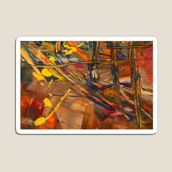 Multicolored Abstract Painting Magnet