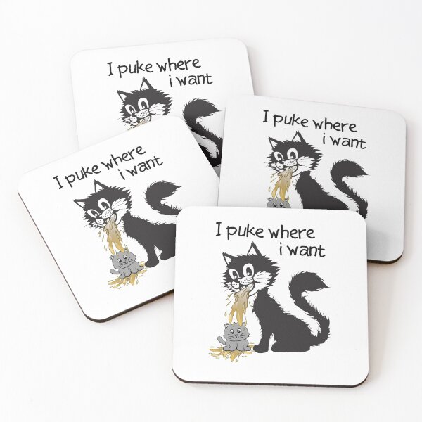Item preview, Cat  puke - I puke where I want designed and sold by scrolla.