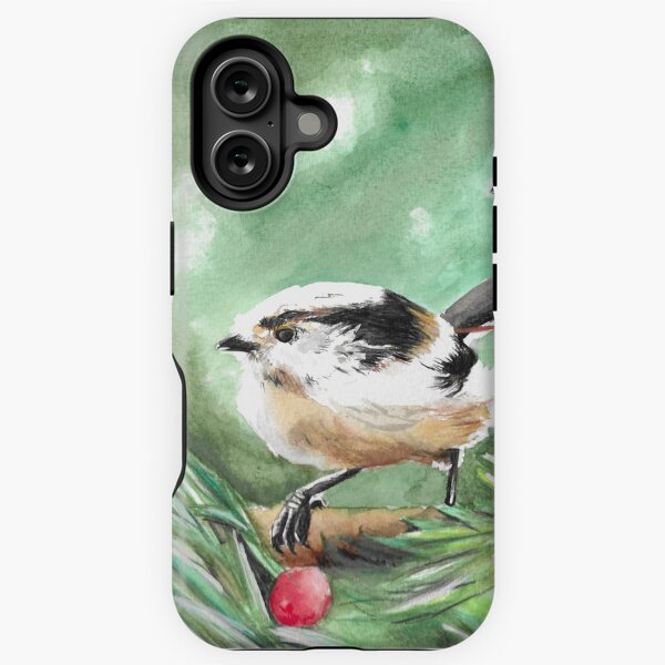 Longtailed tits in a Christmas Tree iPhone Tough Case