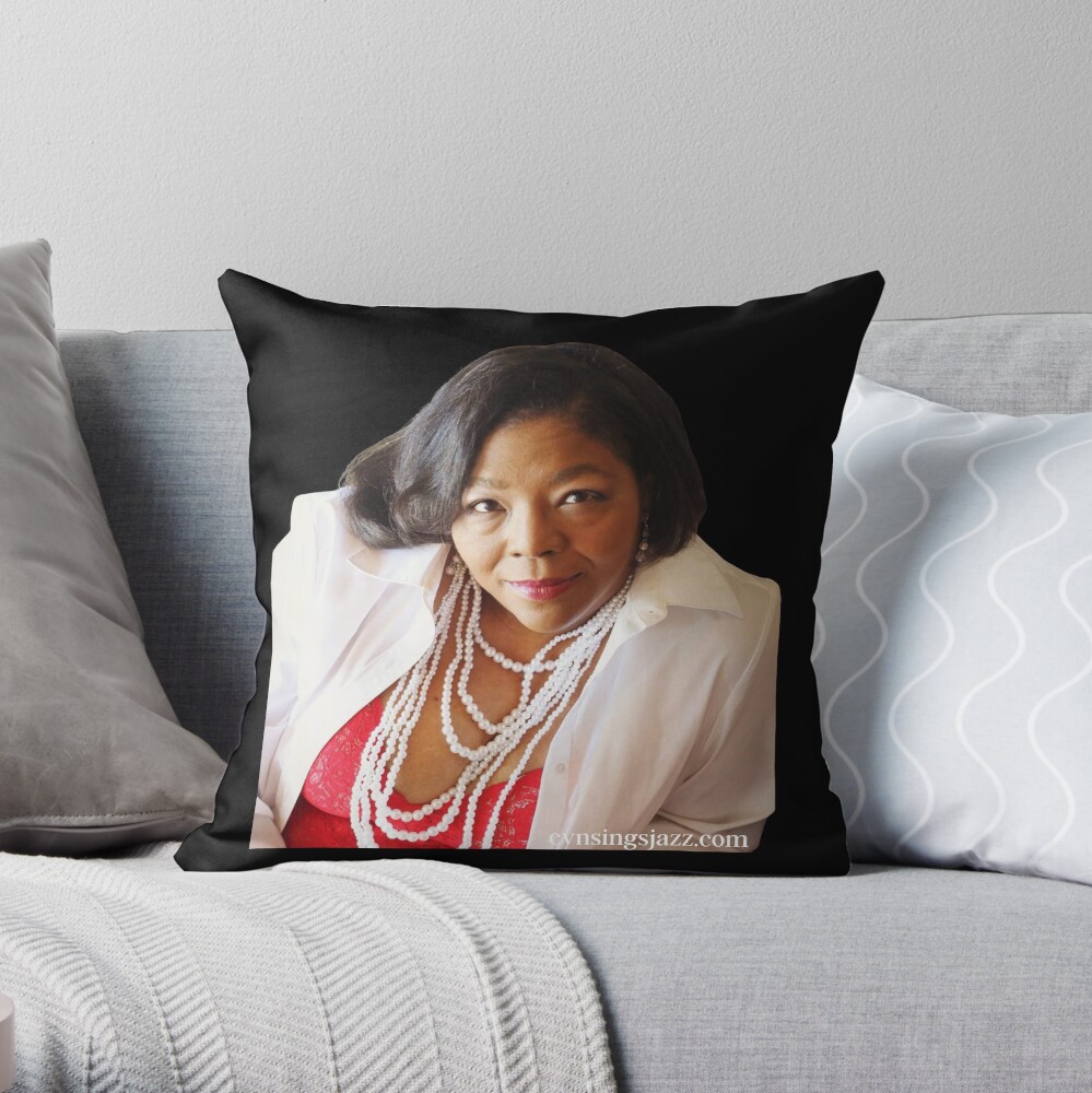 Cyn Sings Jazz Red Throw Pillow