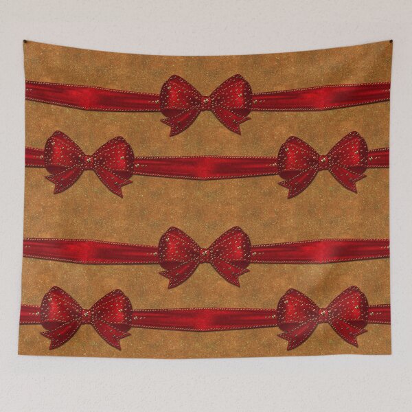 Item preview, Vintage bows pattern in red gold - gifts designed and sold by GlamourChick.
