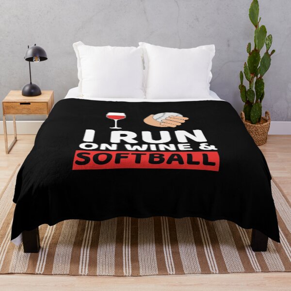 Item preview, I Run On Wine & Softball designed and sold by bifkee19.