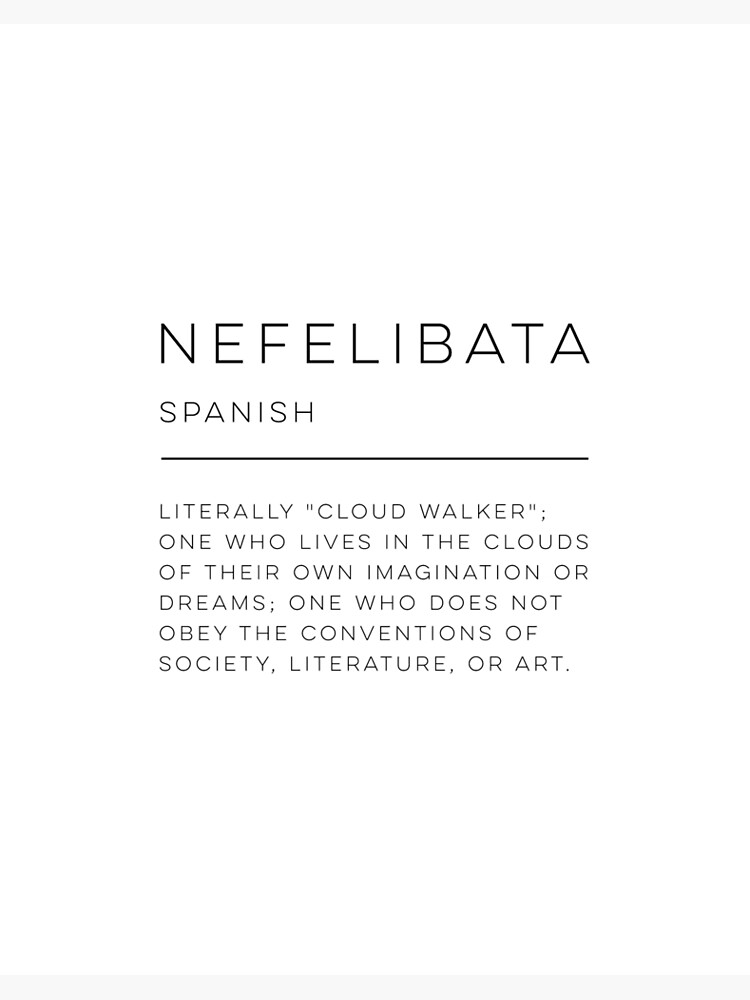 Nefelibata dreamer Definition Print Dictionary Definition Poster Sign Card  for Best Friend Gift for Her -  Norway