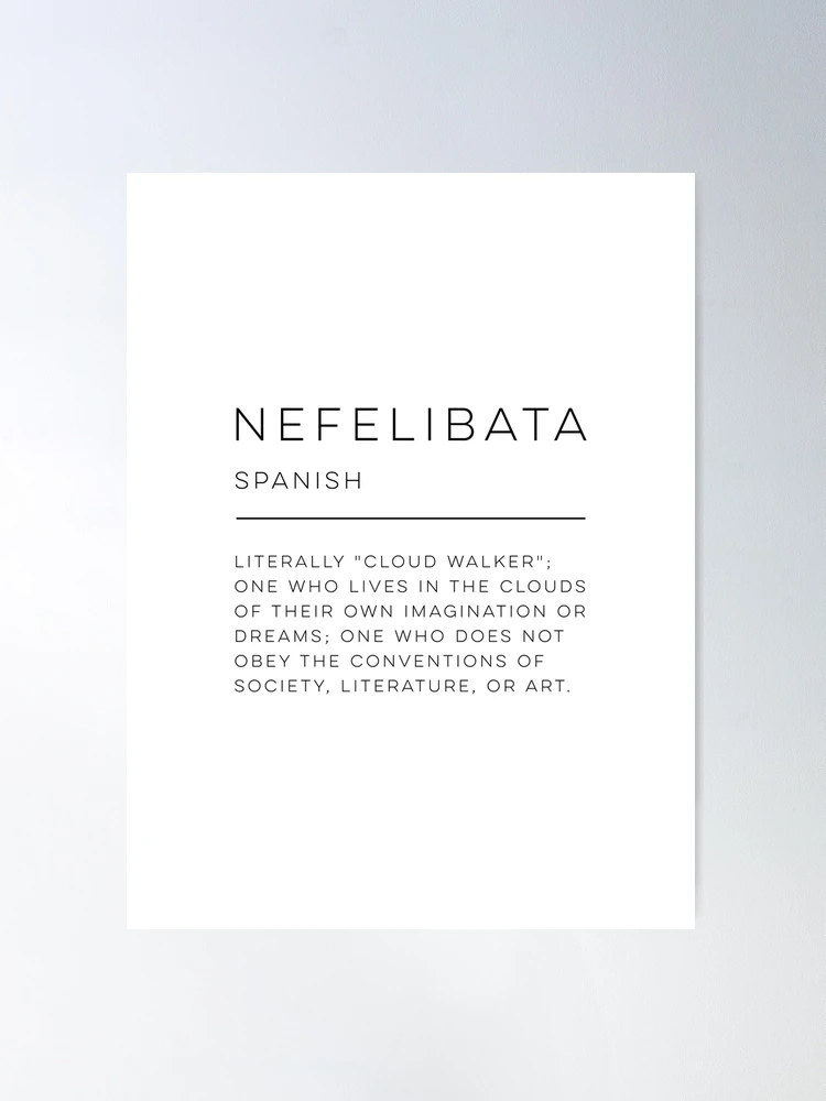 Nefelibata Definition Poster