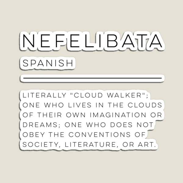 Nefelibata Definition Prints, Digital Download Instant Download