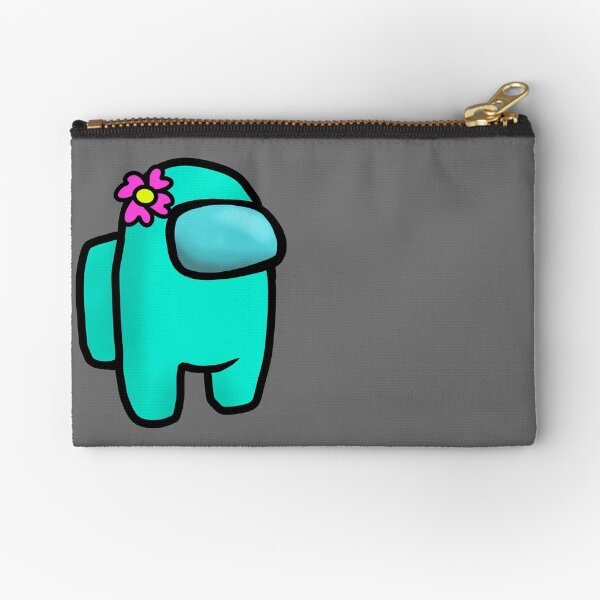Cyan Crewmate Zipper Pouch