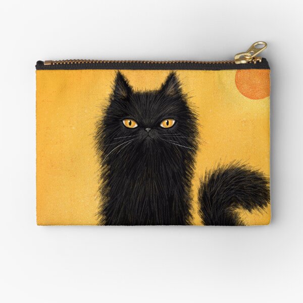 BLACK FLOOF Zipper Pouch
