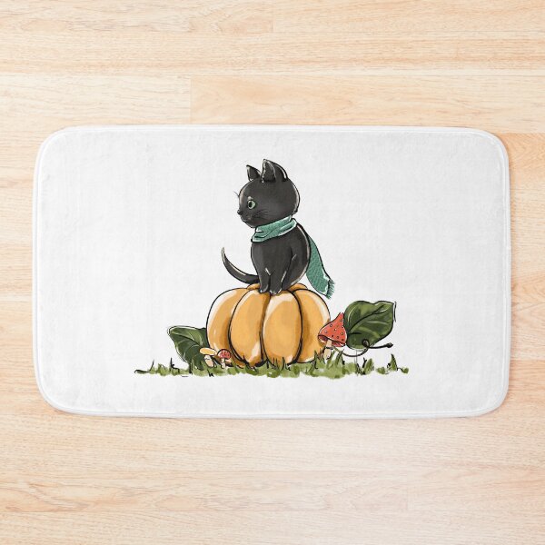 Item preview, Black Cat and the Pumpkin designed and sold by CreativeBu.