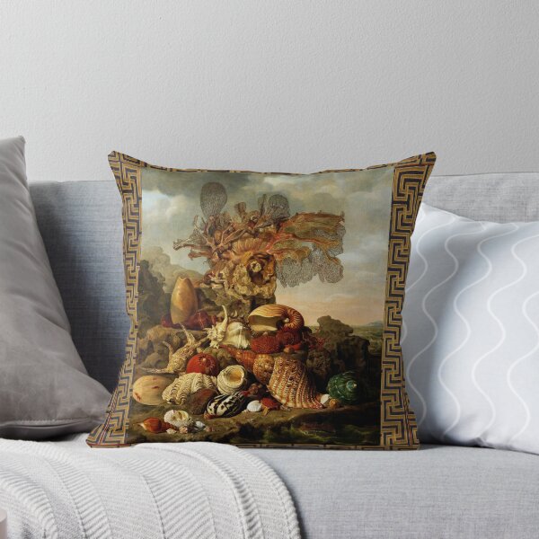 Item preview, STILL LIFE WITH SEA SHELLS,CORALS ,MARINE PLANTS ON THE COAST Antique Flemish Painting designed and sold by BulganLumini.