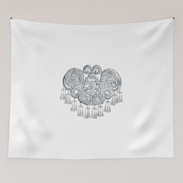 Item preview, Watercolor Illustration of Chinese Miao traditional silver jewelry | 苗族银饰 designed and sold by iswenyi.