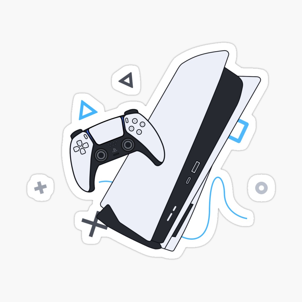 New Playstation - PS5 Illustration Sticker by AnimeFanUS | Redbubble