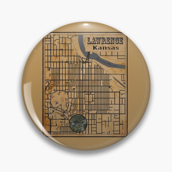 Item preview, Vintage Lawrence Kansas Map designed and sold by kelbyredux.