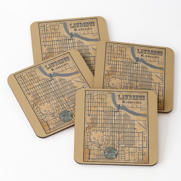 Item preview, Vintage Lawrence Kansas Map designed and sold by kelbyredux.