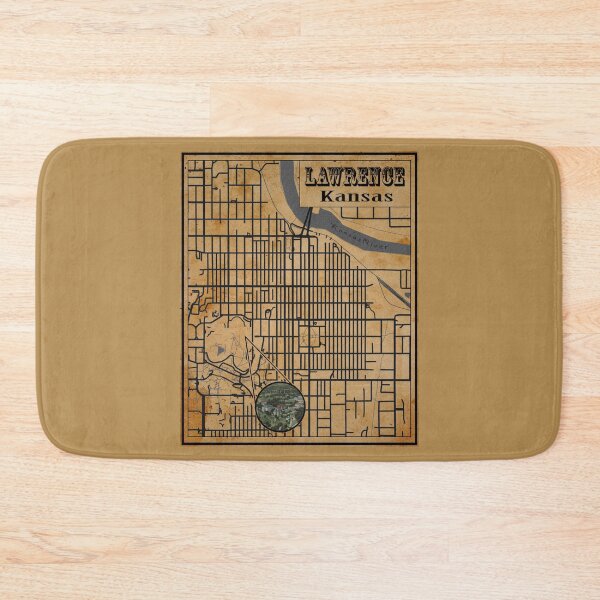 Item preview, Vintage Lawrence Kansas Map designed and sold by kelbyredux.