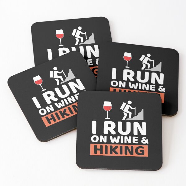 Item preview, I Run On Wine & Hiking designed and sold by bifkee19.