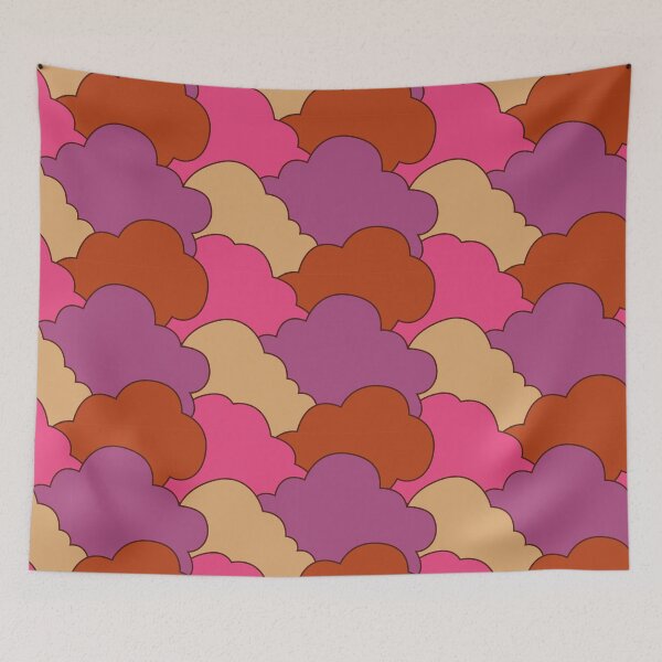 Item preview, Flower Power 60s Clouds designed and sold by ImTheGingerCat.