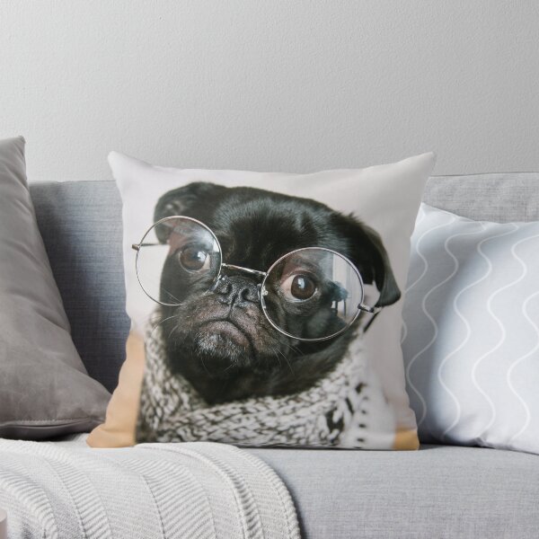 Item preview, Big Glasses Smart Pug designed and sold by Alladin7.