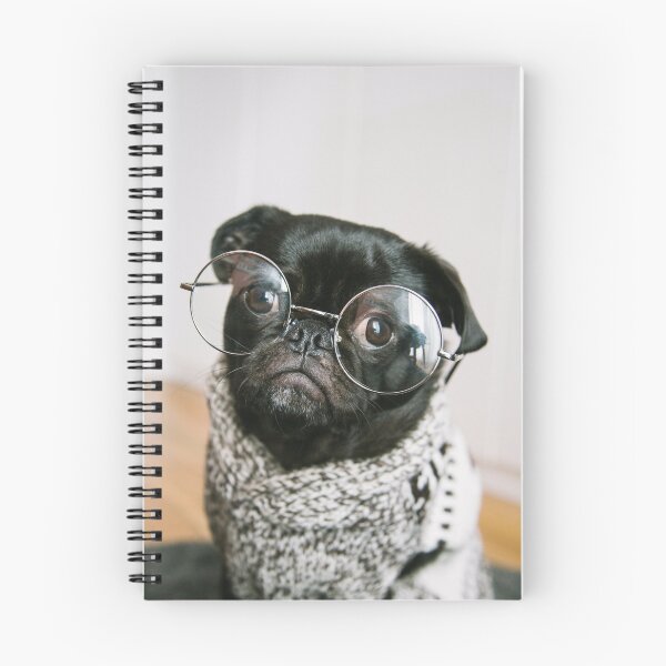 Item preview, Big Glasses Smart Pug designed and sold by Alladin7.