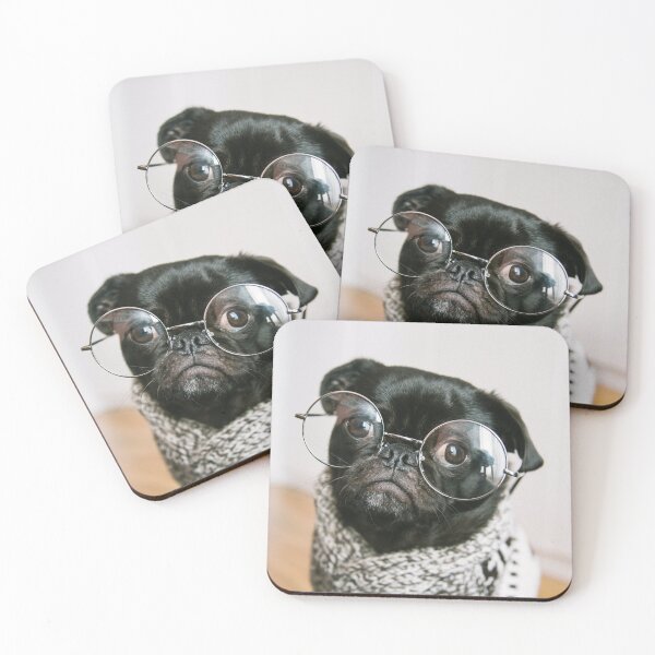 Item preview, Big Glasses Smart Pug designed and sold by Alladin7.