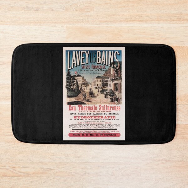 Item preview, retro lavey les bains eau thermale sulfureuse designed and sold by CorasPosters.