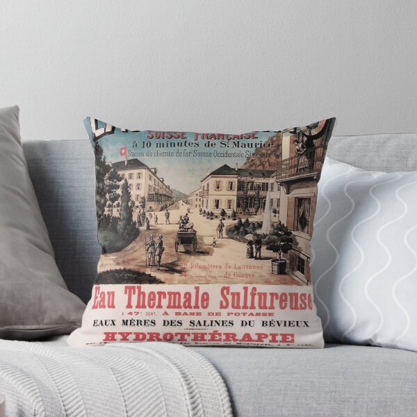 Item preview, retro lavey les bains eau thermale sulfureuse designed and sold by CorasPosters.
