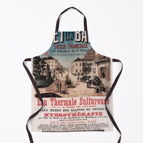 Item preview, retro lavey les bains eau thermale sulfureuse designed and sold by CorasPosters.