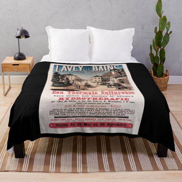 Item preview, retro lavey les bains eau thermale sulfureuse designed and sold by CorasPosters.