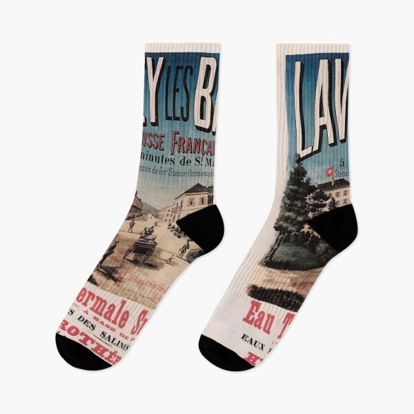 Item preview, retro lavey les bains eau thermale sulfureuse designed and sold by CorasPosters.