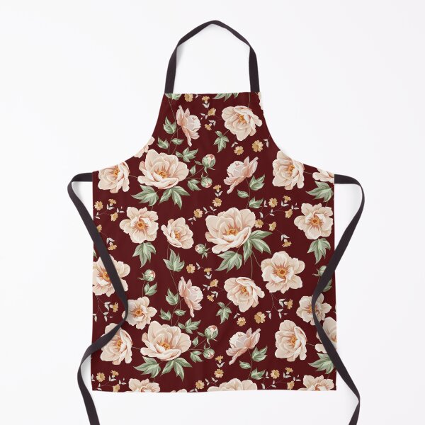Item preview, Botanical floral peach watercolor flowers - oxblood designed and sold by colourfulslug.