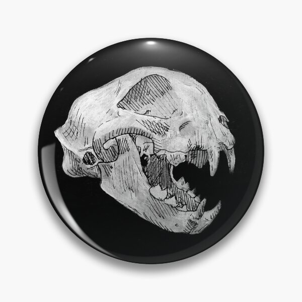 Item preview, Feline Skull Black and White  designed and sold by Dedven.