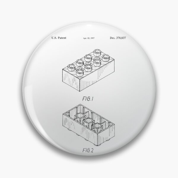 Item preview, Patent Brick 2x4 Duplo (Black Version) designed and sold by mecanolego.