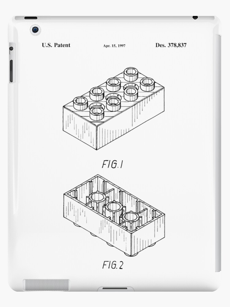 Patent Brick 2x4 Duplo (Black Version)" iPad Case & Skinundefined mecanolego | Redbubble
