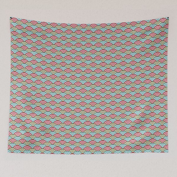 Item preview, Red Teal Waves - Inspired by the Japanese wave pattern designed and sold by Iris Luckhaus.