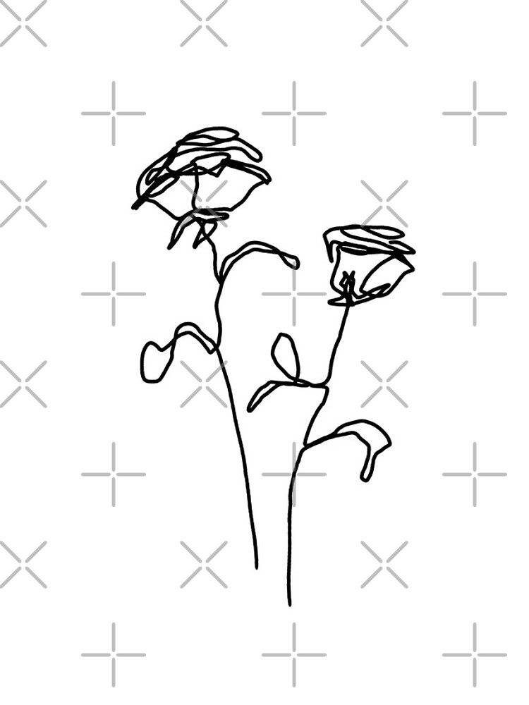 Thumbnail 4 of 4, iPhone Case, Doodle Roses designed and sold by HelloGrackle.