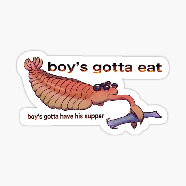 Opabinia regalis: boy’s gotta eat Sticker