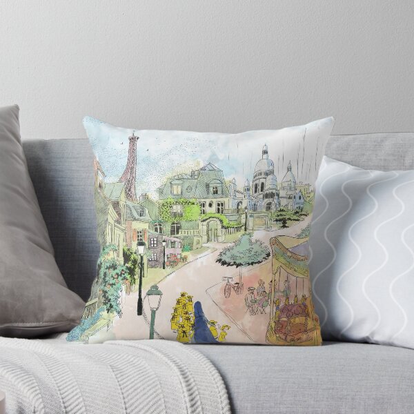 Item preview, Madeline Paris Street Watercolor designed and sold by elopez7228.