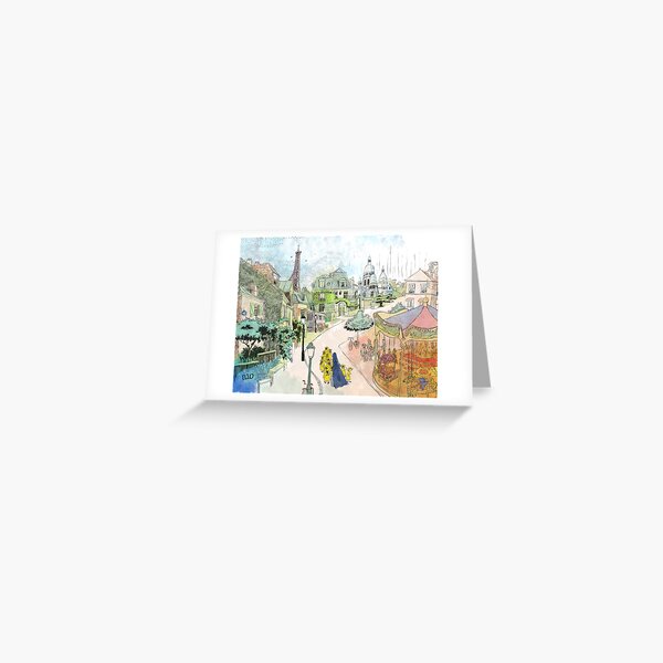 Item preview, Madeline Paris Street Watercolor designed and sold by elopez7228.