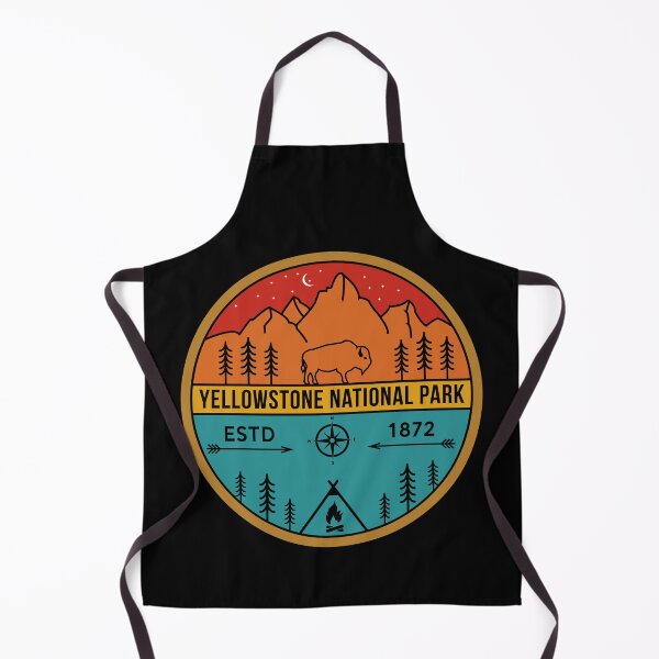 Item preview, Yellowstone National Park Retro Wyoming USA Bison Buffalo designed and sold by merchzy.