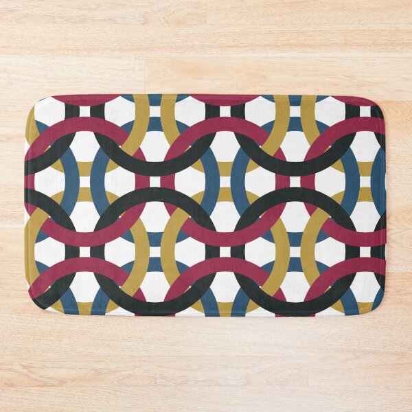 Item preview, Geometric Intertwining Circles Retro Pattern designed and sold by VBeesTees.