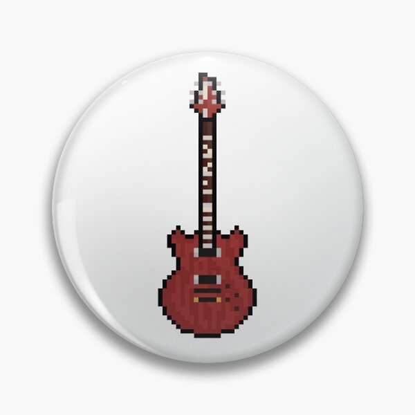 Item preview, Bent Red Pixel Style Guitar (Upright) designed and sold by gkillerb.