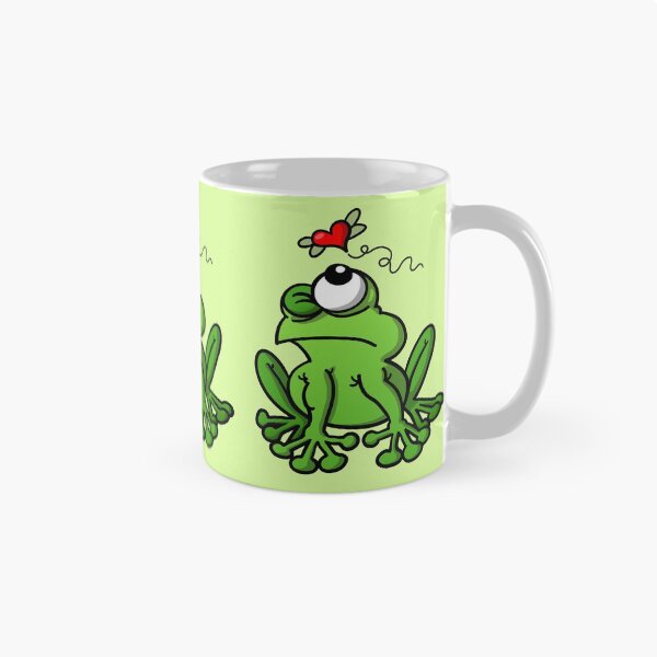 Item preview, Mischievous green frog chasing the mosquito of love designed and sold by Zoo-co.